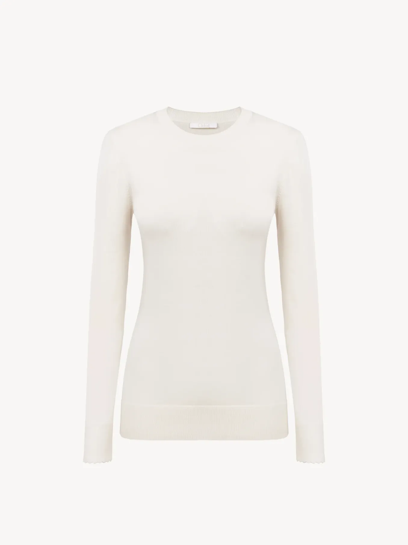 Maille-Chloé Pull Classique Iconic Milk