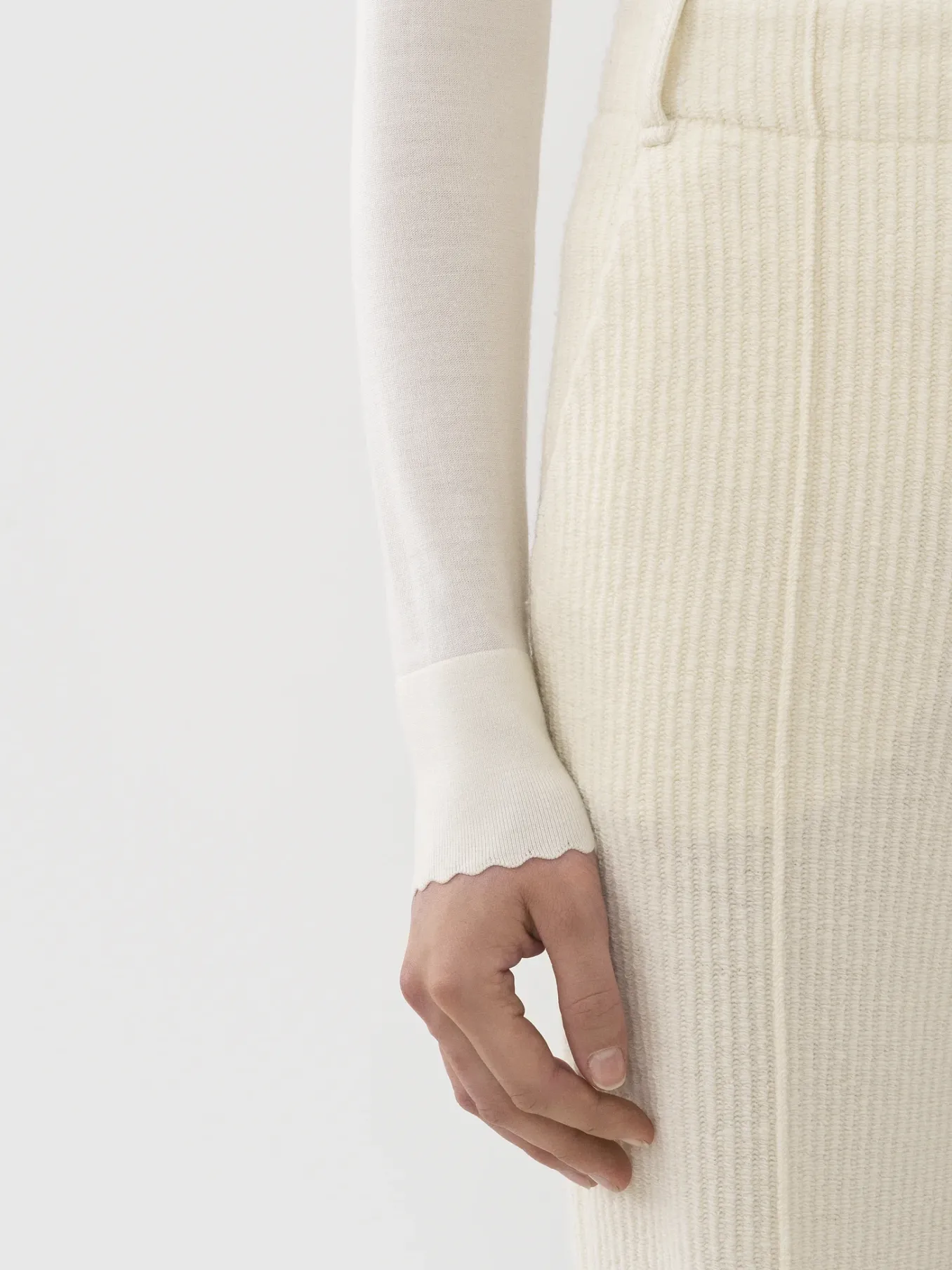 Maille-Chloé Pull Classique Iconic Milk