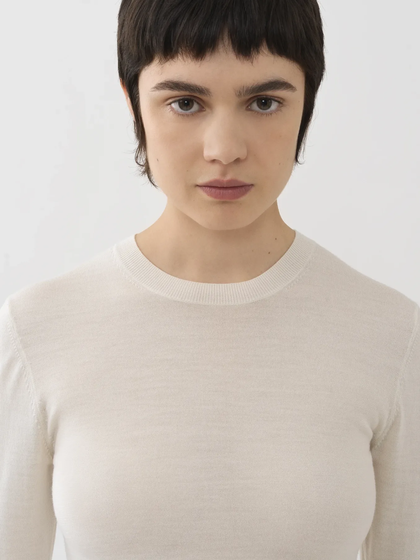 Maille-Chloé Pull Classique Iconic Milk