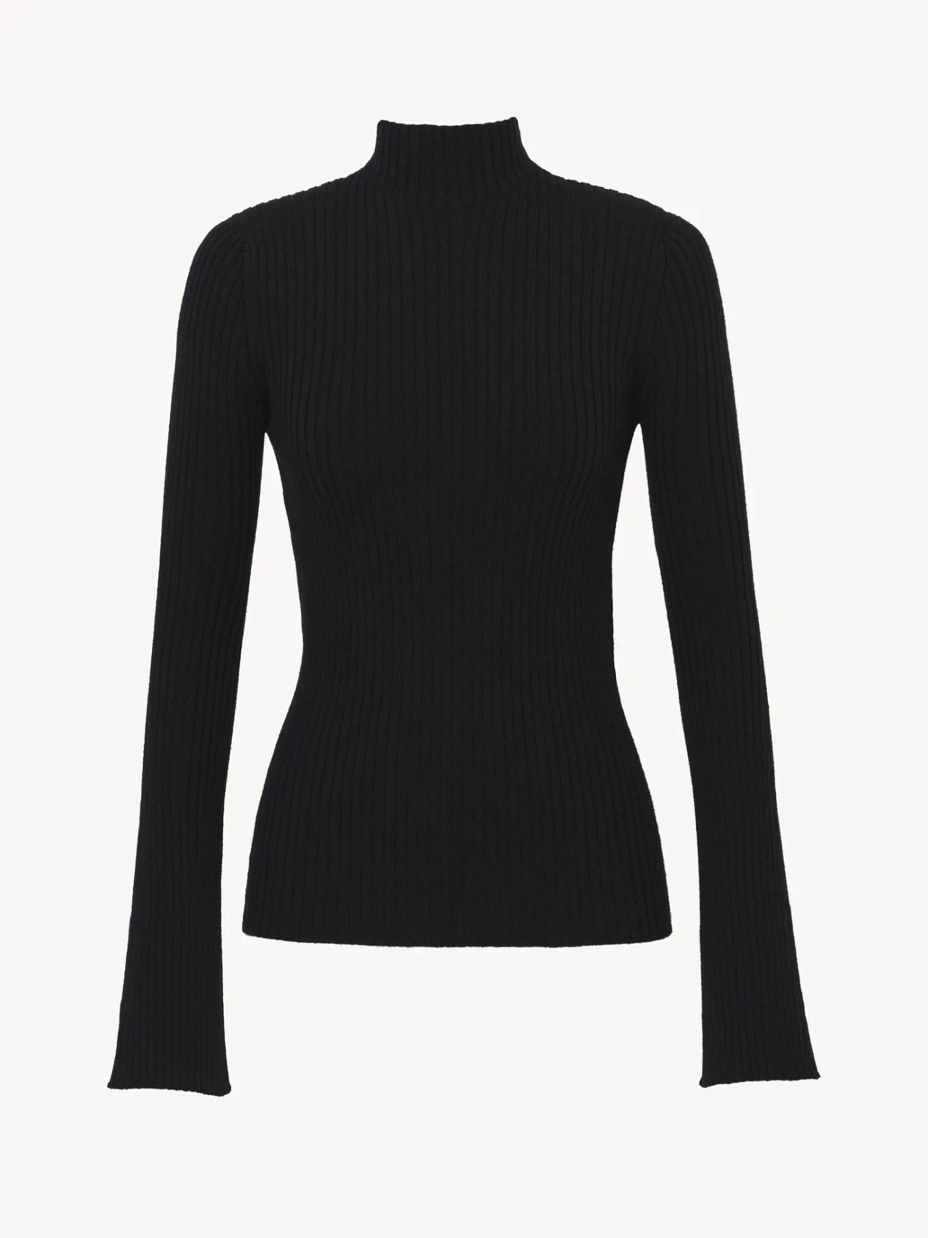 Maille-Chloé Pull Col Montant Noir