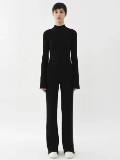 Maille-Chloé Pull Col Montant Noir