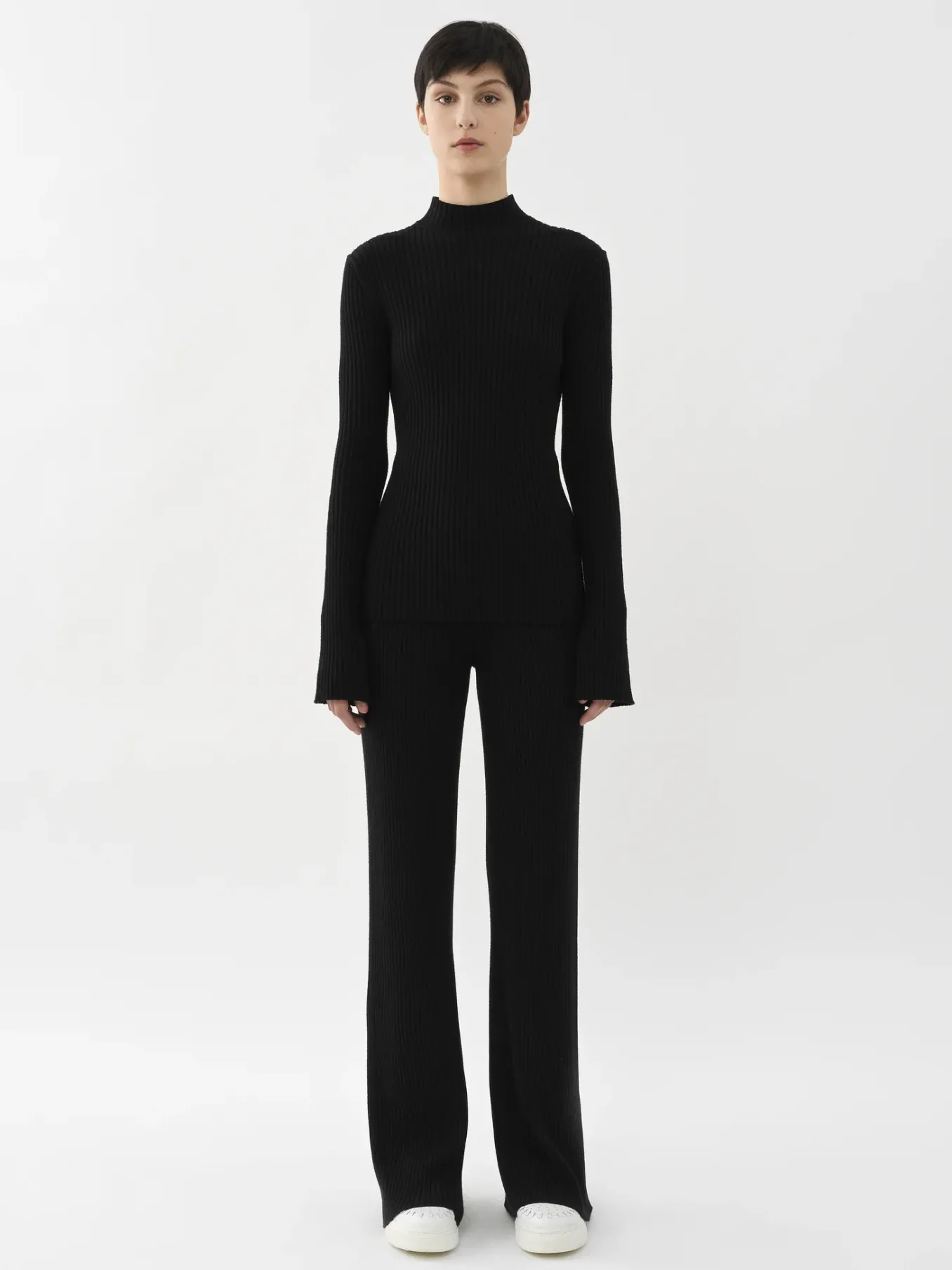 Maille-Chloé Pull Col Montant Noir