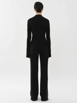 Maille-Chloé Pull Col Montant Noir