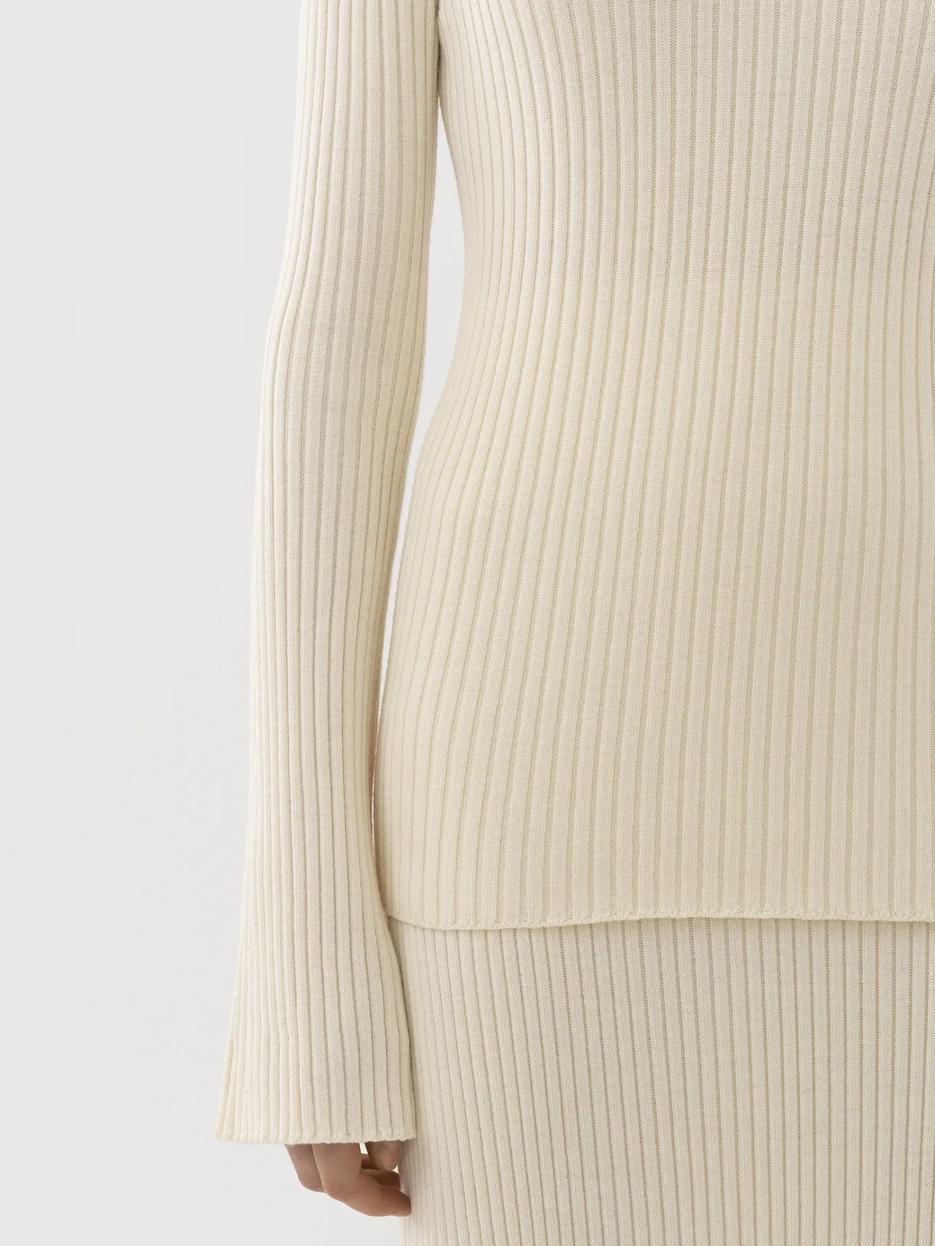 Maille-Chloé Pull Col Montant Lovely White