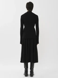 Maille-Chloé Pull Col Montant Noir