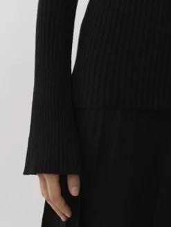 Maille-Chloé Pull Col Montant Noir
