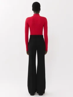 Maille-Chloé Pull Col Montant Pink Fizz