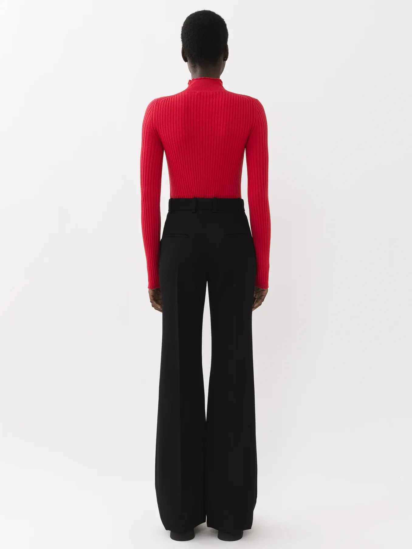 Maille-Chloé Pull Col Montant Pink Fizz