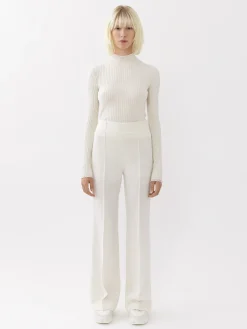 Maille-Chloé Pull Col Montant Iconic Milk