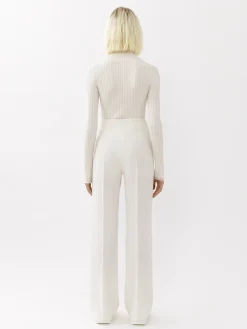 Maille-Chloé Pull Col Montant Iconic Milk