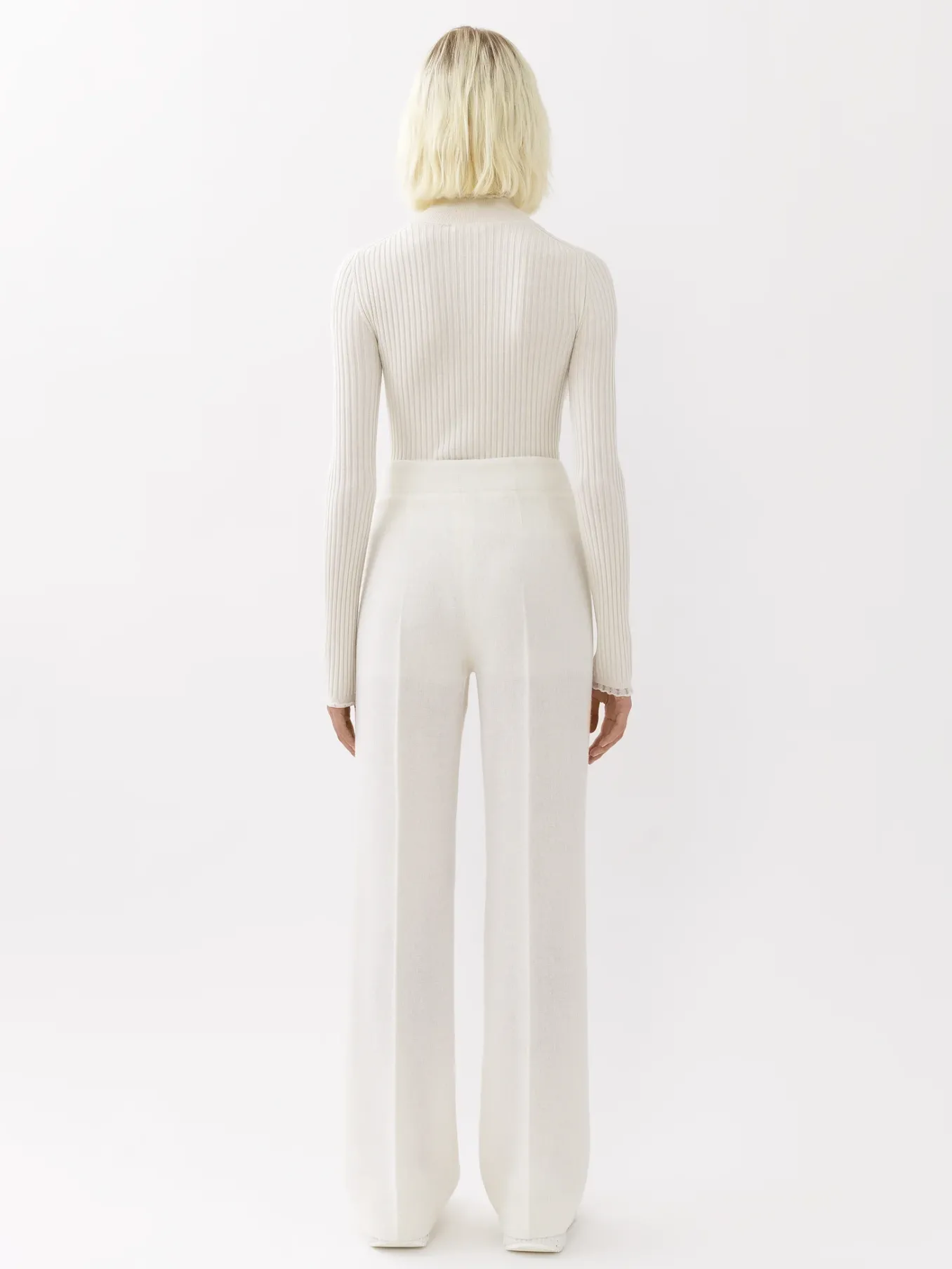 Maille-Chloé Pull Col Montant Iconic Milk