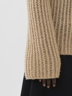 Maille-Chloé Pull Col Rond Desert Beige