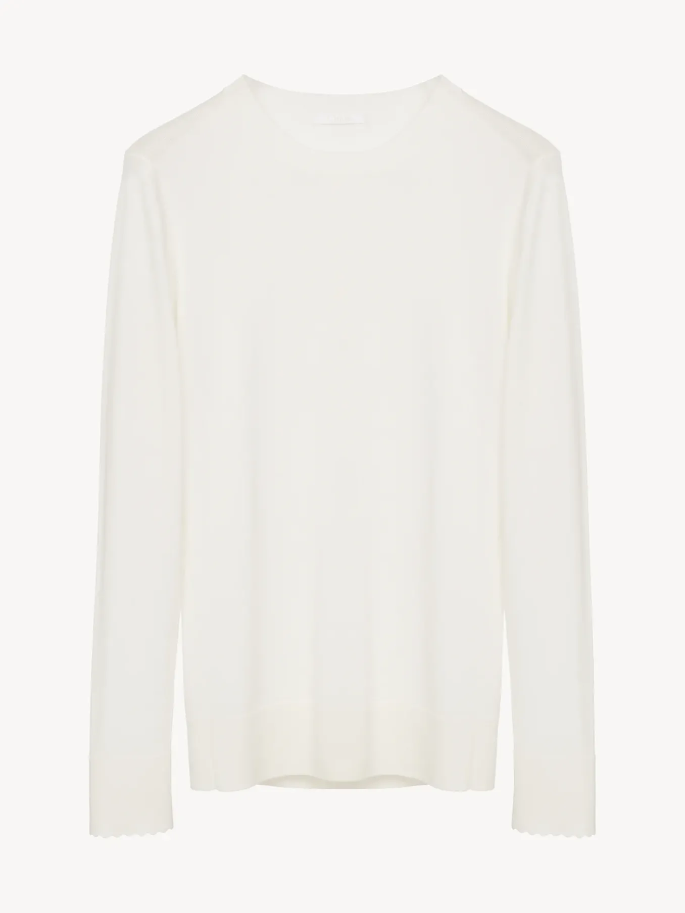Maille-Chloé Pull Col Rond Iconic Milk