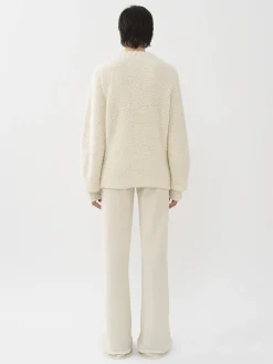 Maille-Chloé Pull Col Rond White Powder