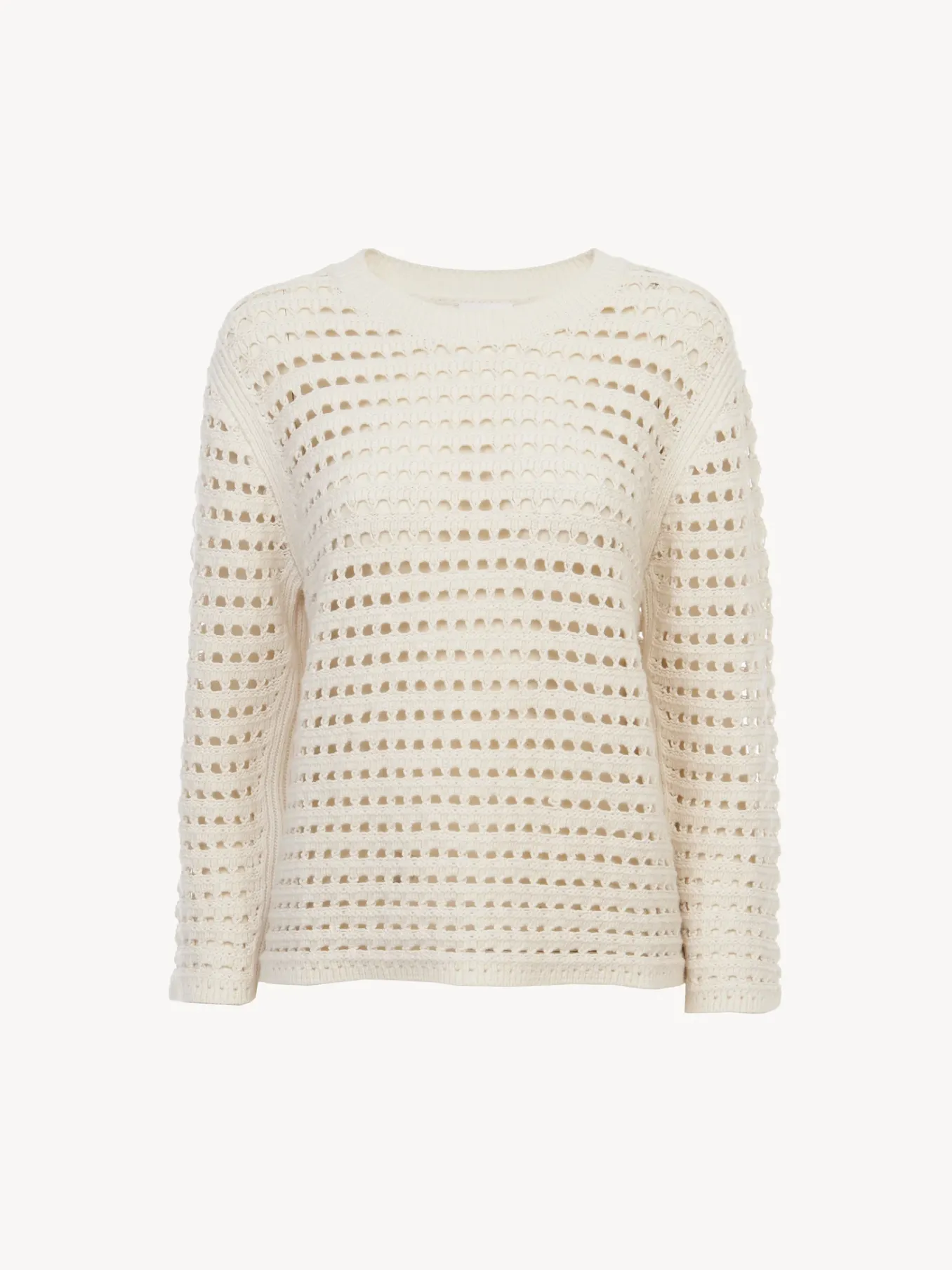 Vêtements-Chloé Pull Col Rond Blanc