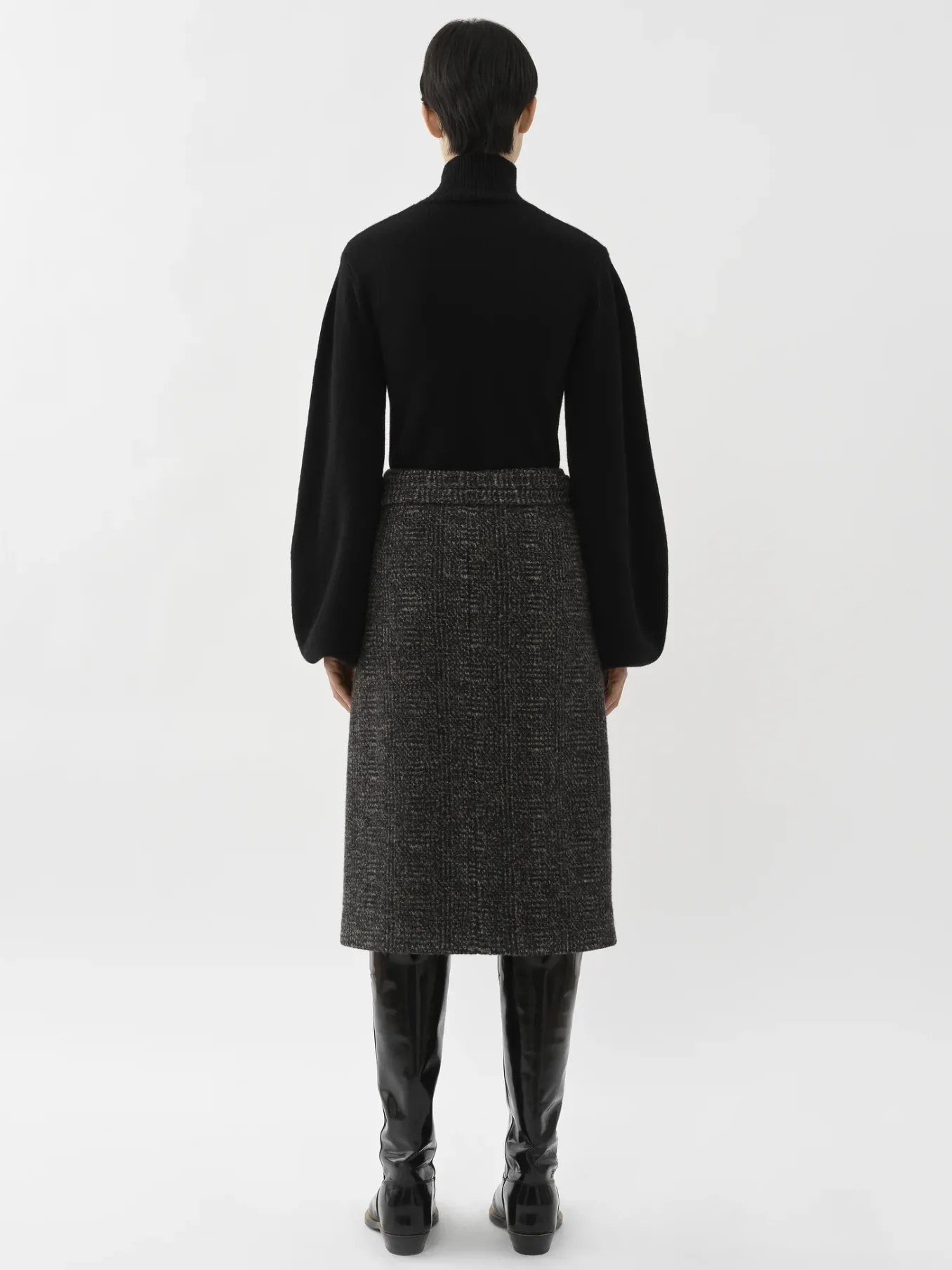 Maille-Chloé Pull Col Roule Noir