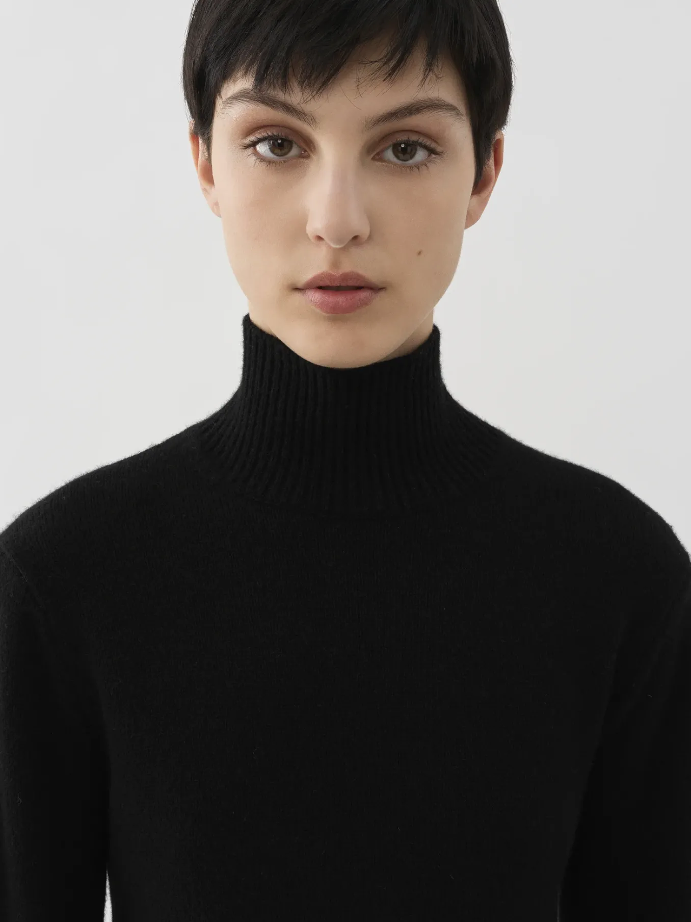 Maille-Chloé Pull Col Roule Noir