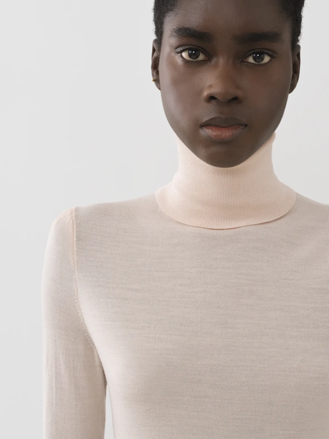 Maille-Chloé Pull Col Roule Pansy Pink