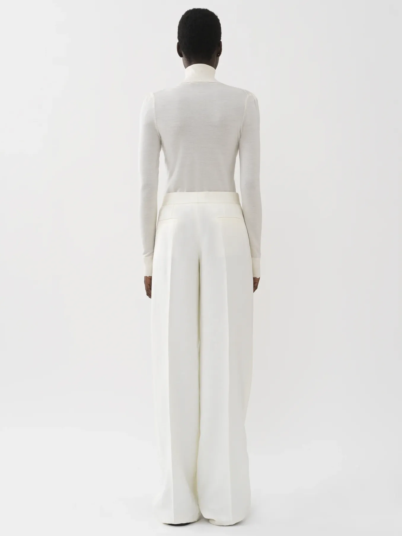 Maille-Chloé Pull Col Roule Iconic Milk