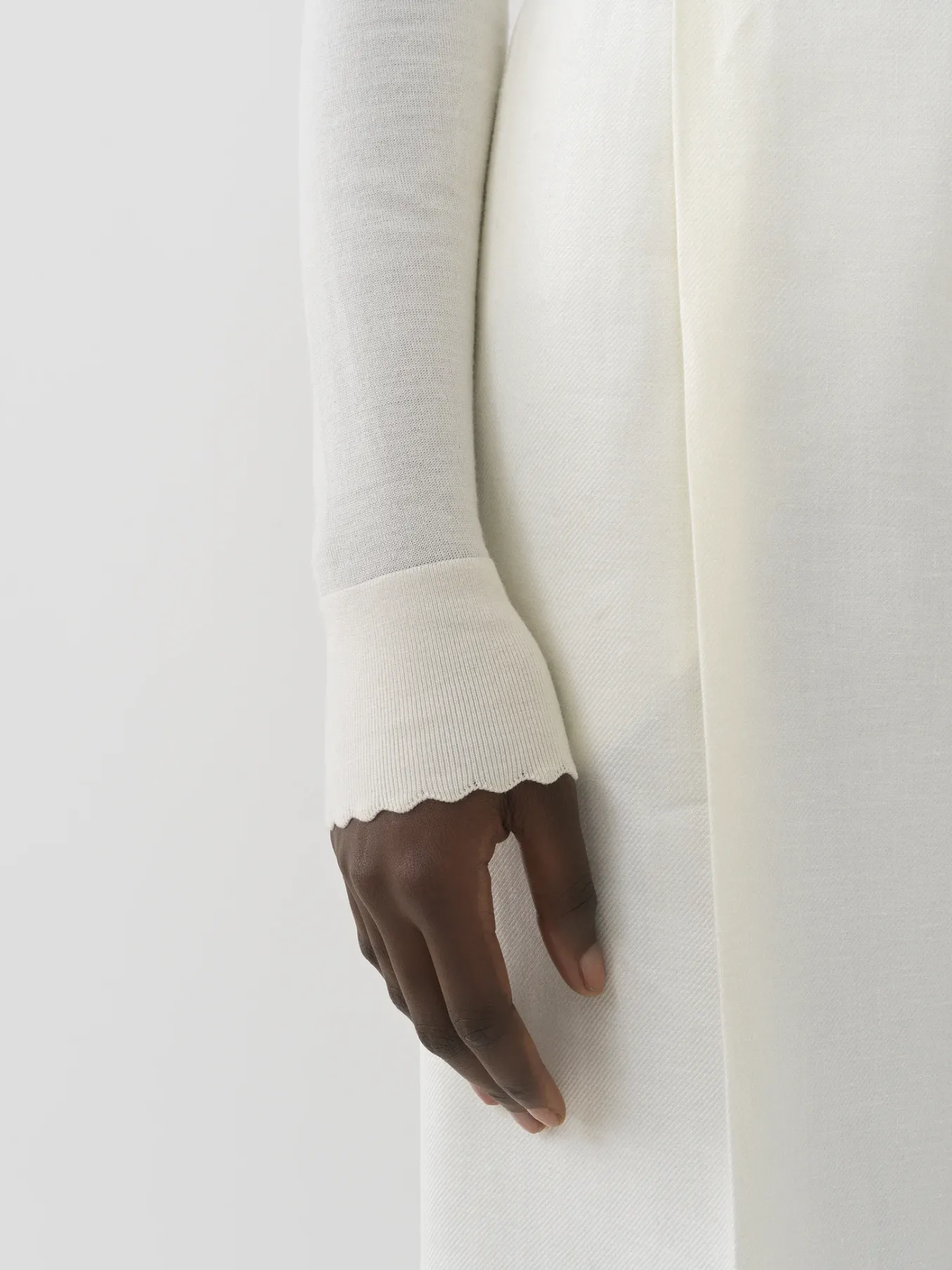 Maille-Chloé Pull Col Roule Iconic Milk