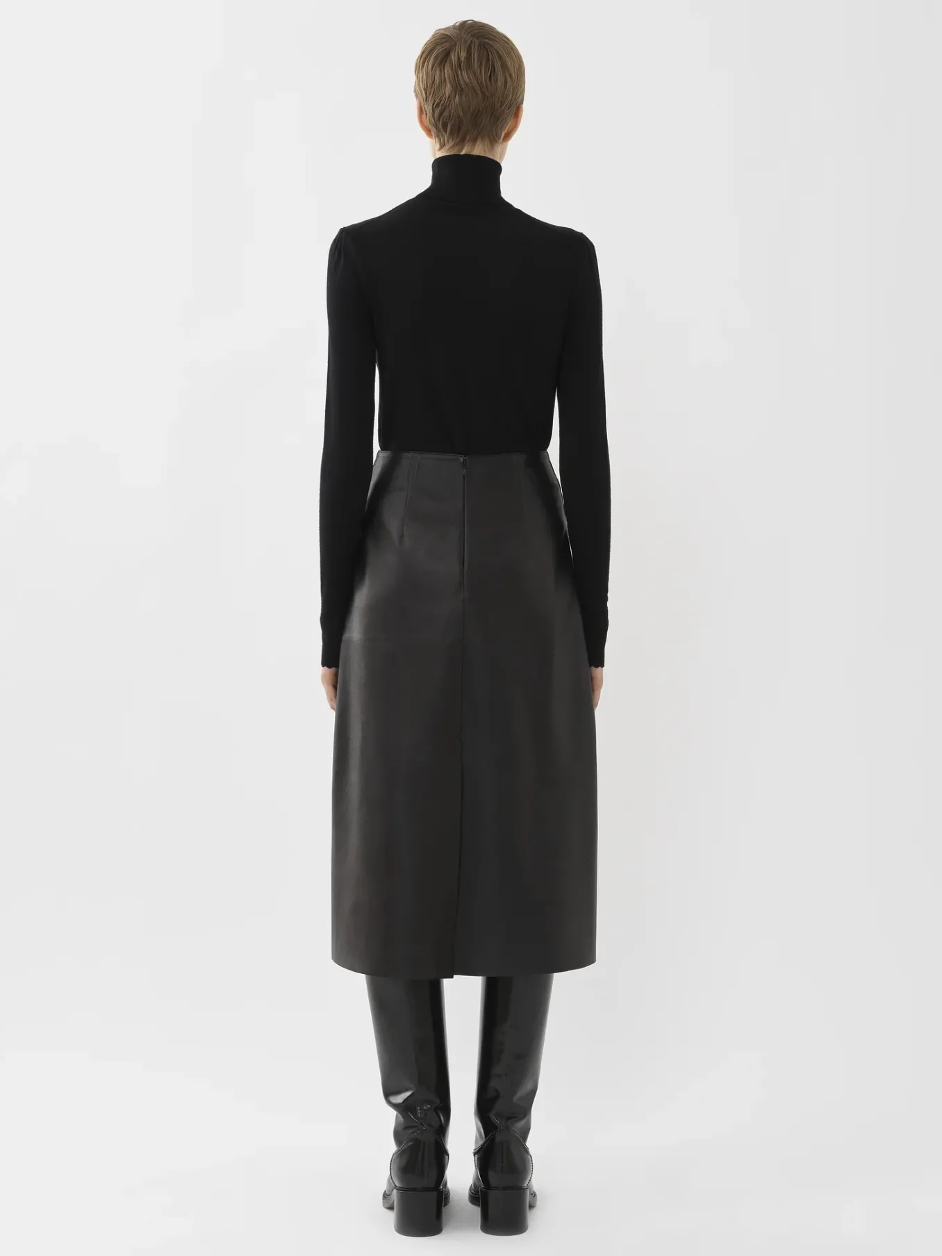 Maille-Chloé Pull Col Roule Noir
