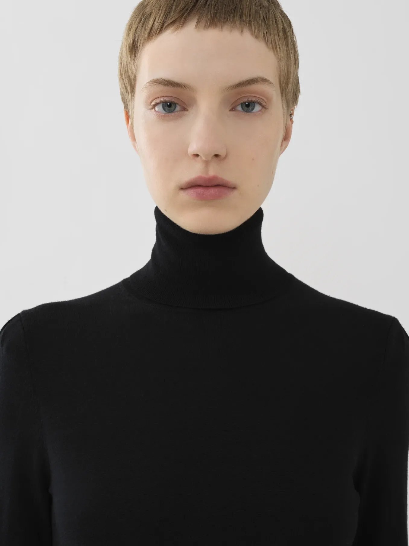 Maille-Chloé Pull Col Roule Noir