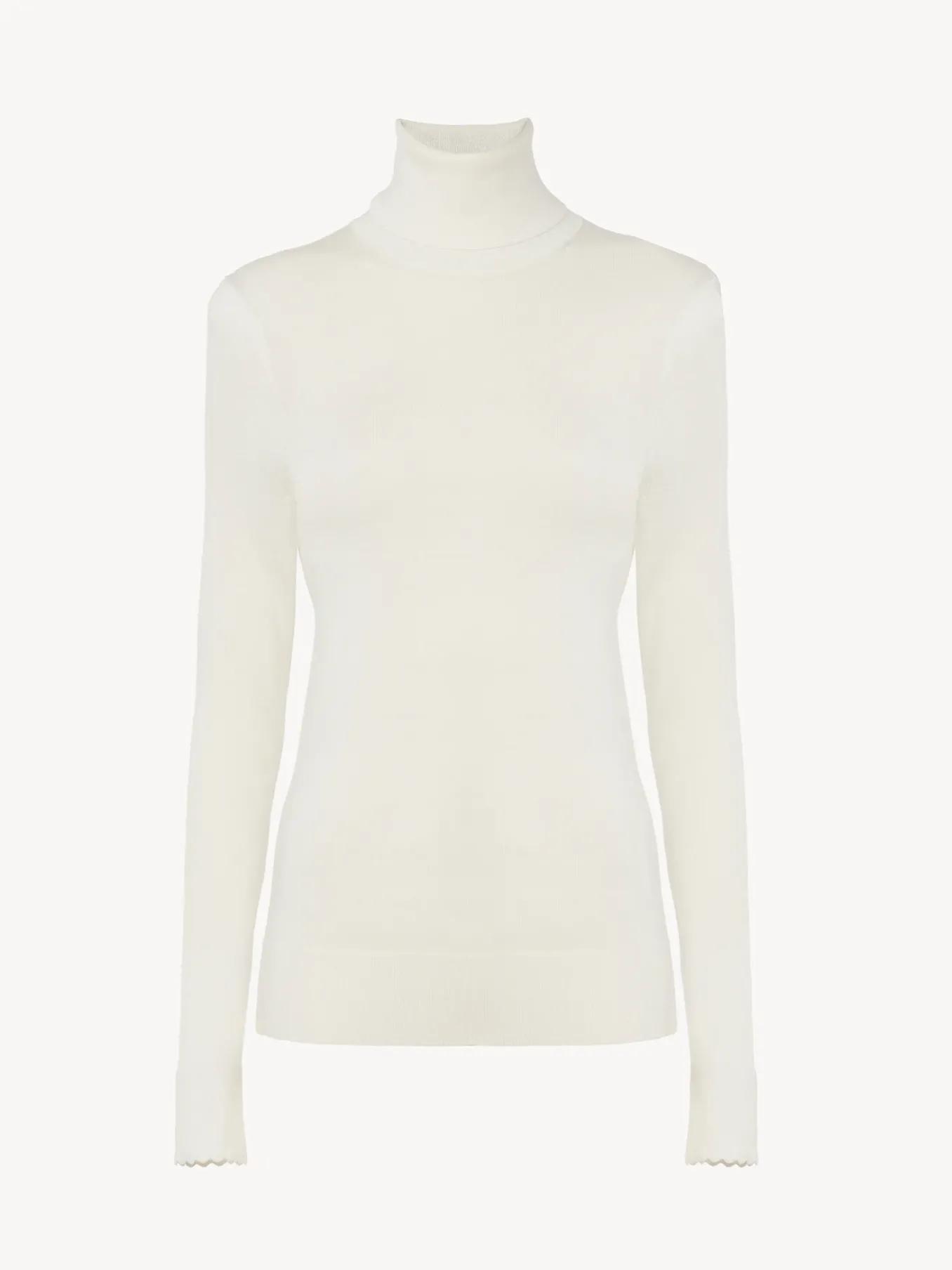 Maille-Chloé Pull Col Roule Iconic Milk