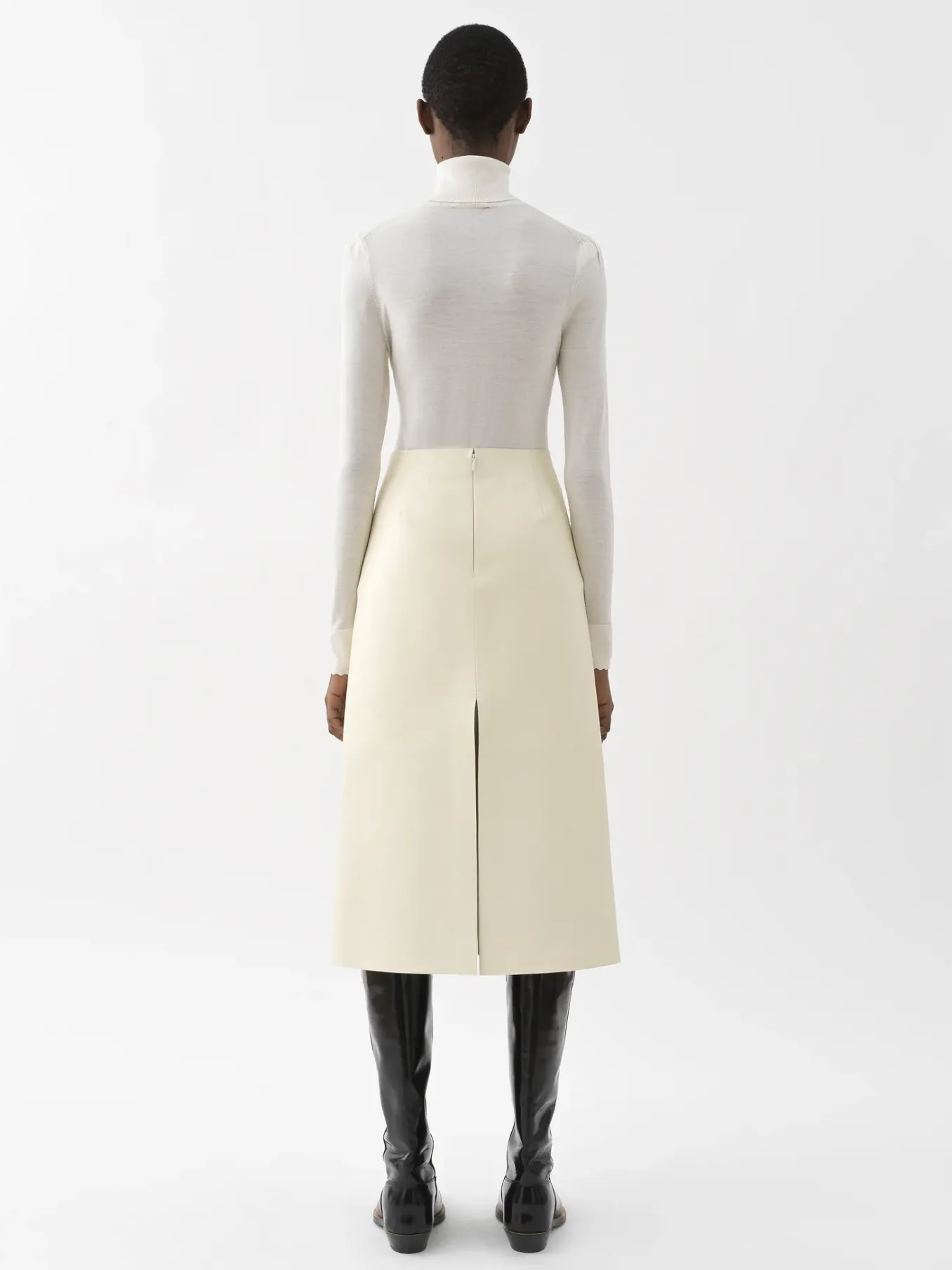 Maille-Chloé Pull Col Roule Iconic Milk