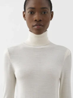 Maille-Chloé Pull Col Roule Iconic Milk