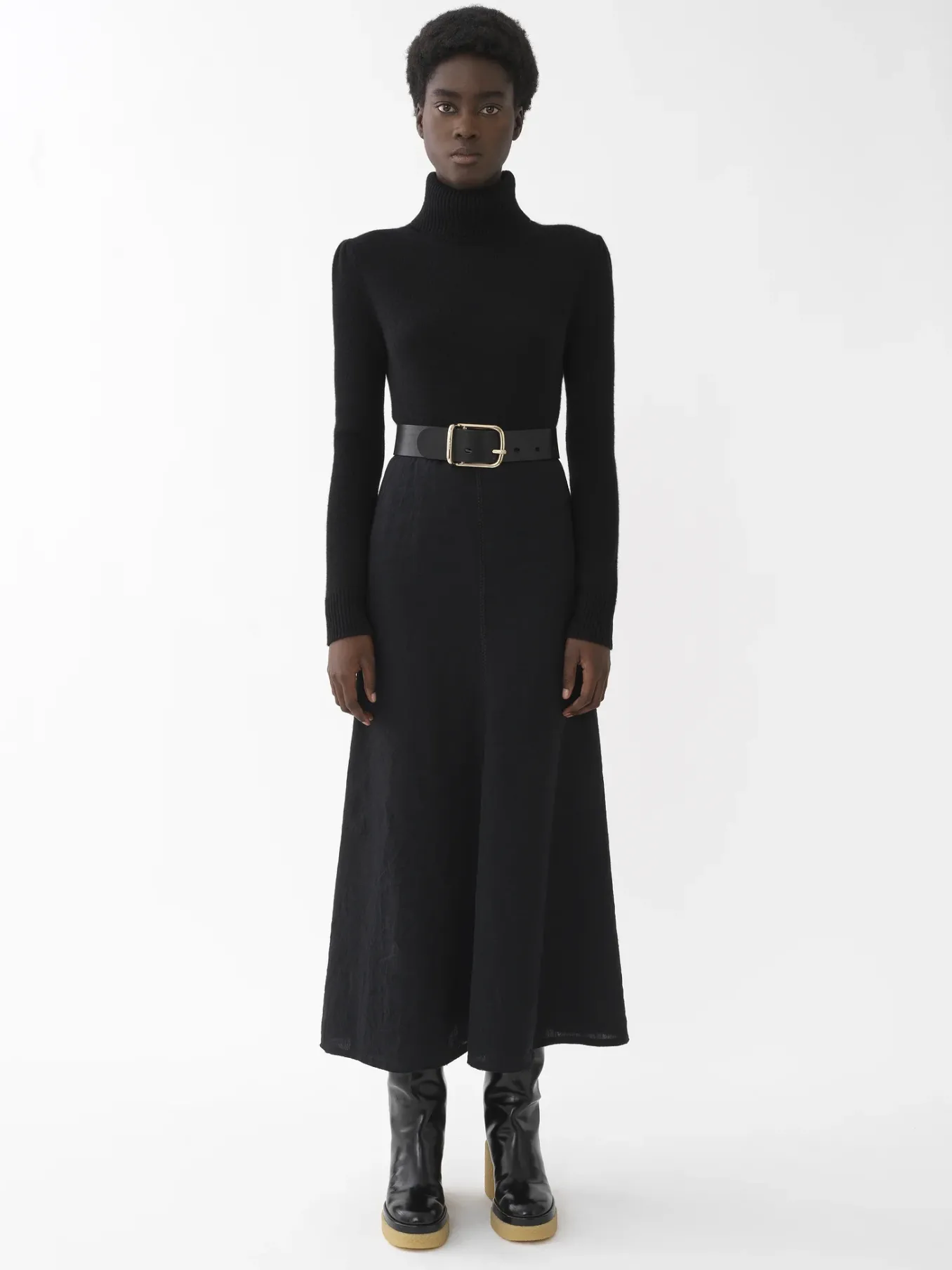 Maille-Chloé Pull Col Roule Noir