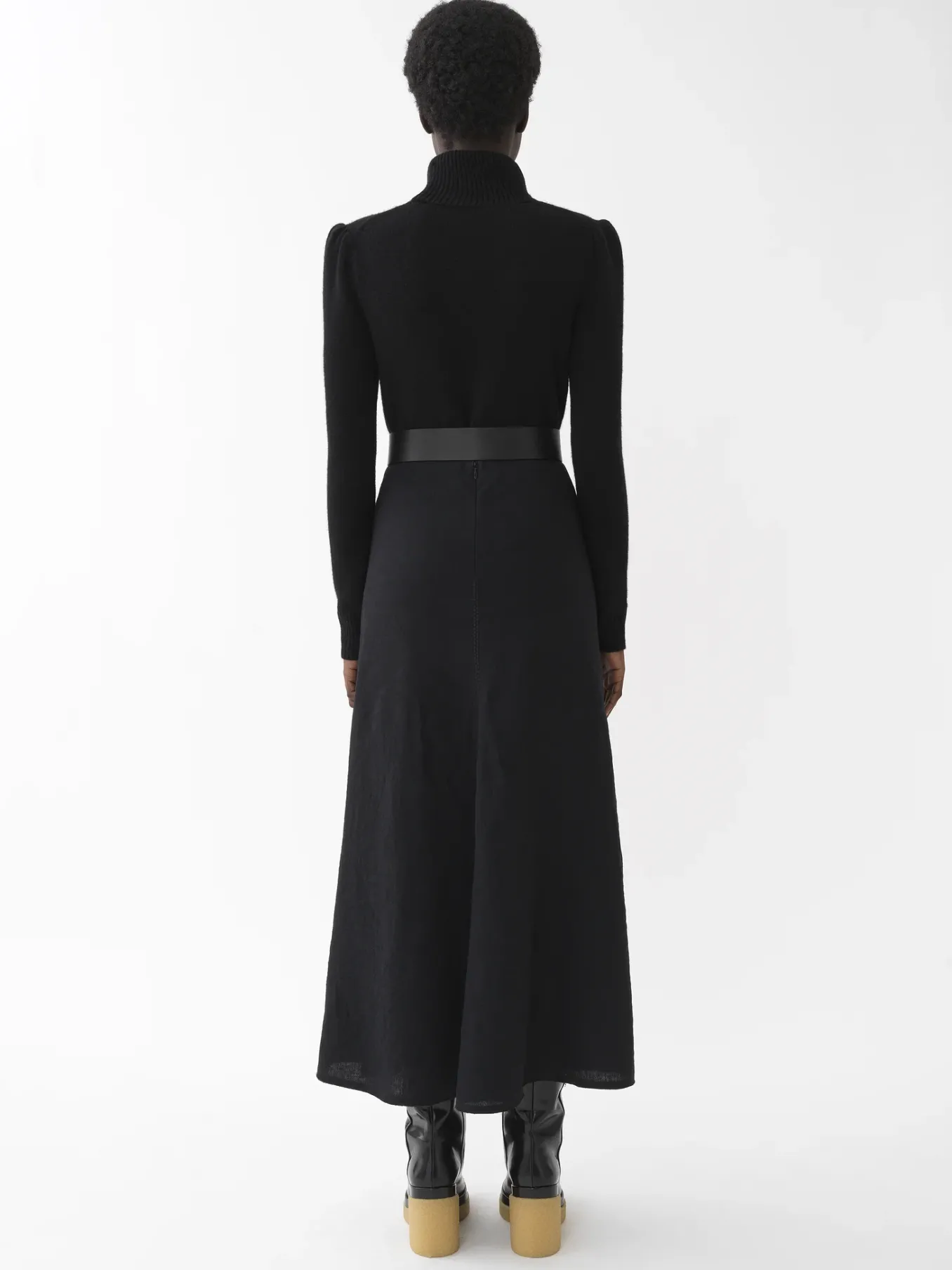 Maille-Chloé Pull Col Roule Noir