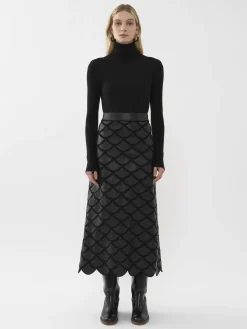 Maille-Chloé Pull Col Roule Noir