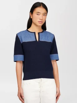 Vêtements-Chloé Pull Manches Courtes Ink Navy