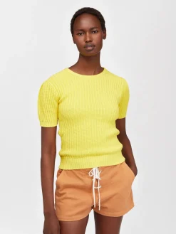 Vêtements-Chloé Pull Manches Courtes Bouffantes Glowing Yellow
