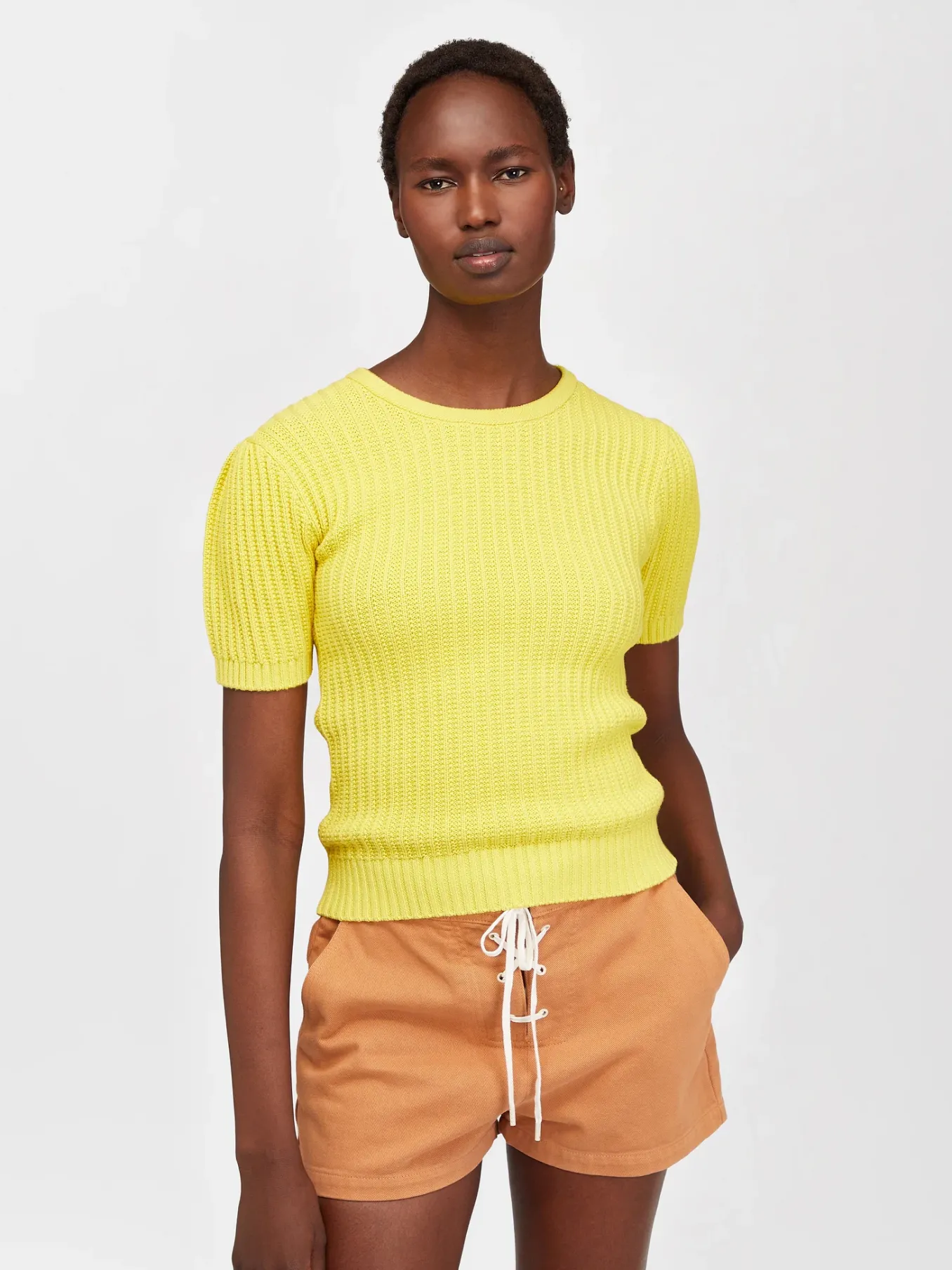 Vêtements-Chloé Pull Manches Courtes Bouffantes Glowing Yellow