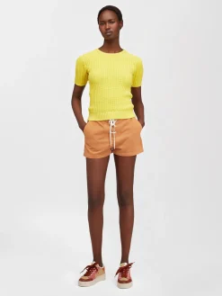 Vêtements-Chloé Pull Manches Courtes Bouffantes Glowing Yellow