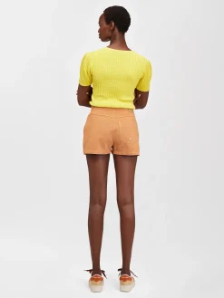 Vêtements-Chloé Pull Manches Courtes Bouffantes Glowing Yellow