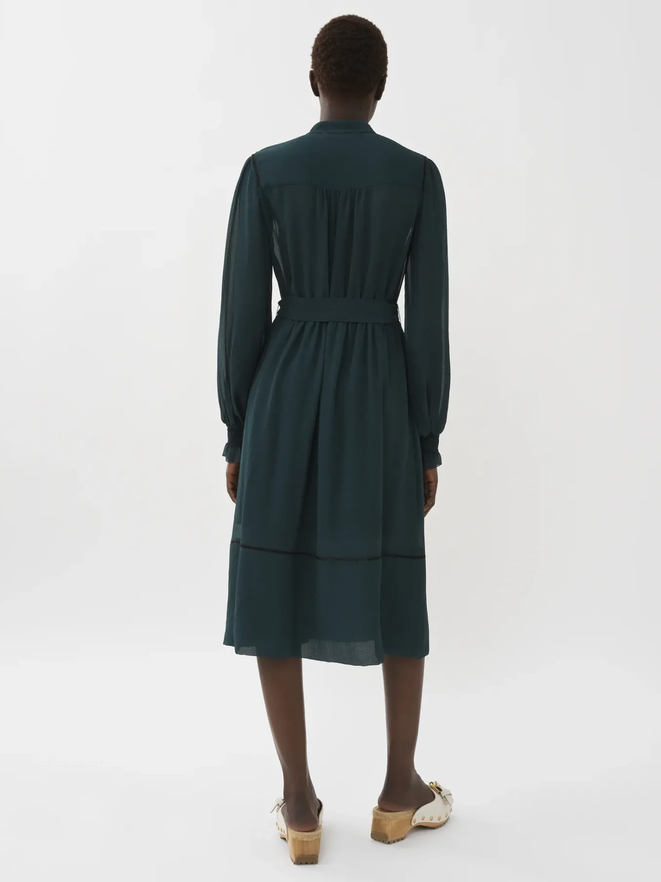 Vêtements-Chloé Robe A Smocks Black Pine