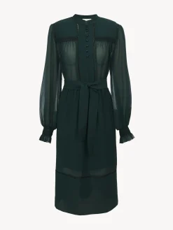 Vêtements-Chloé Robe A Smocks Black Pine