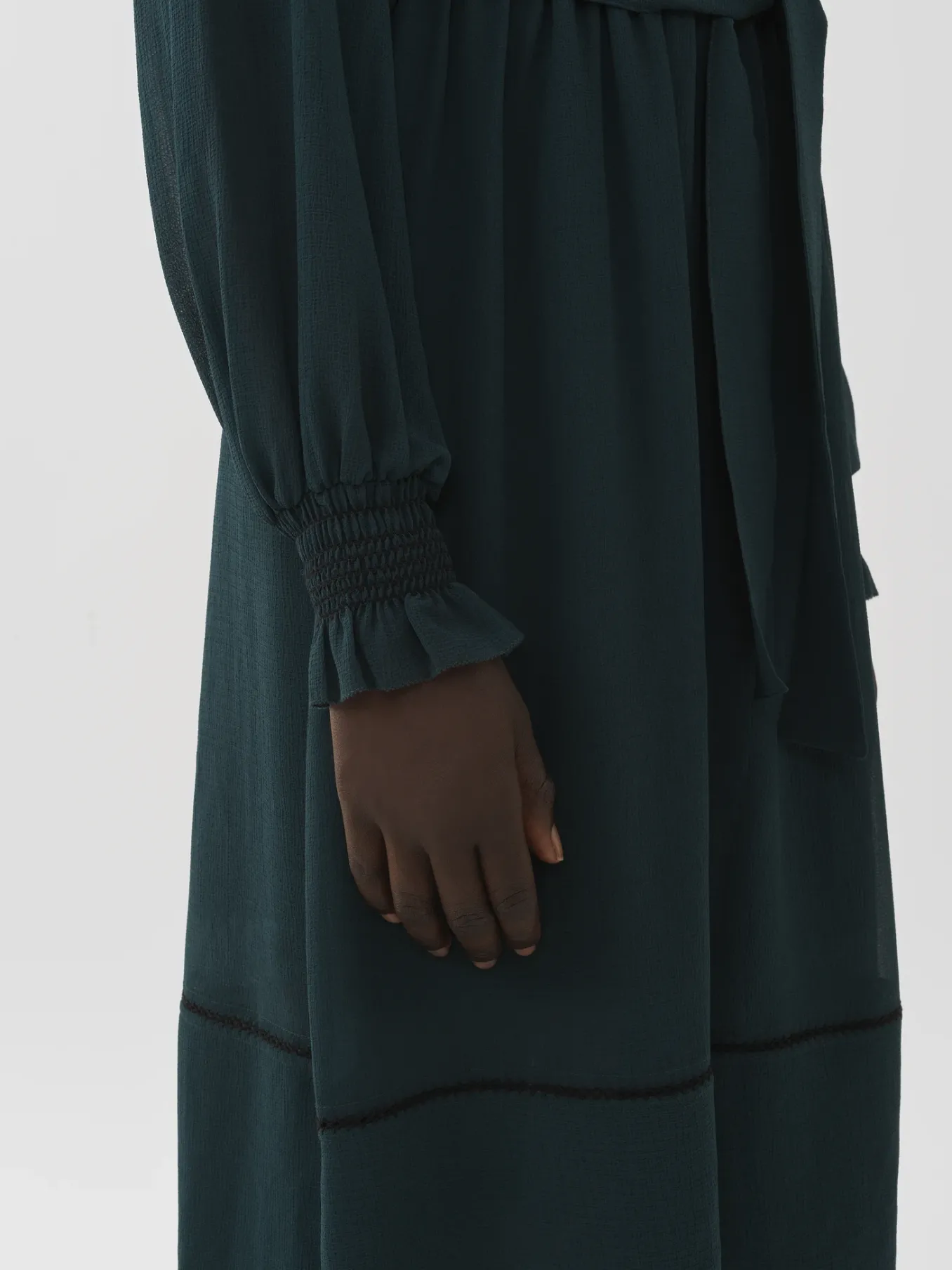 Vêtements-Chloé Robe A Smocks Black Pine