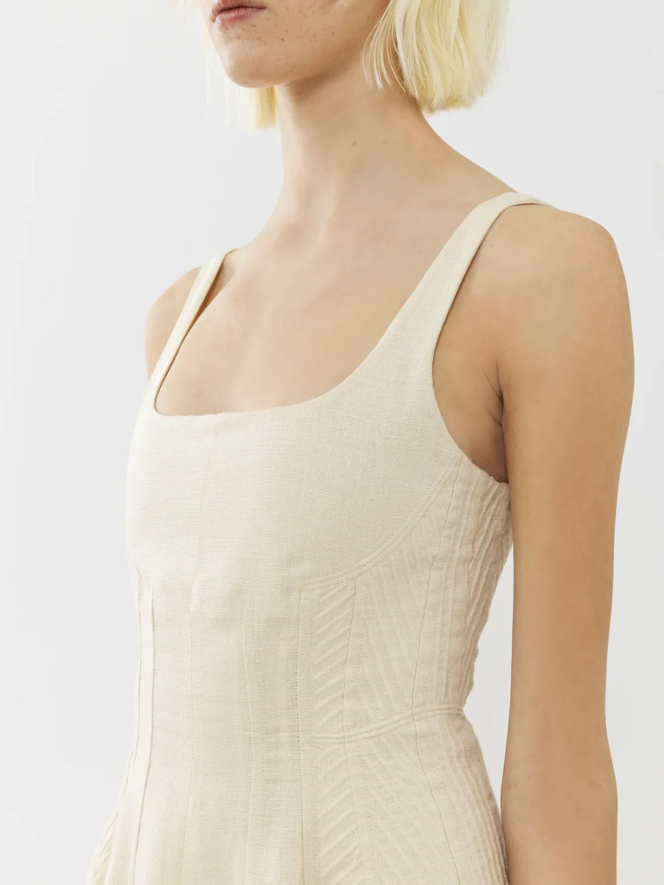 Robes-Chloé Robe Bain De Soleil Midi Coconut Milk