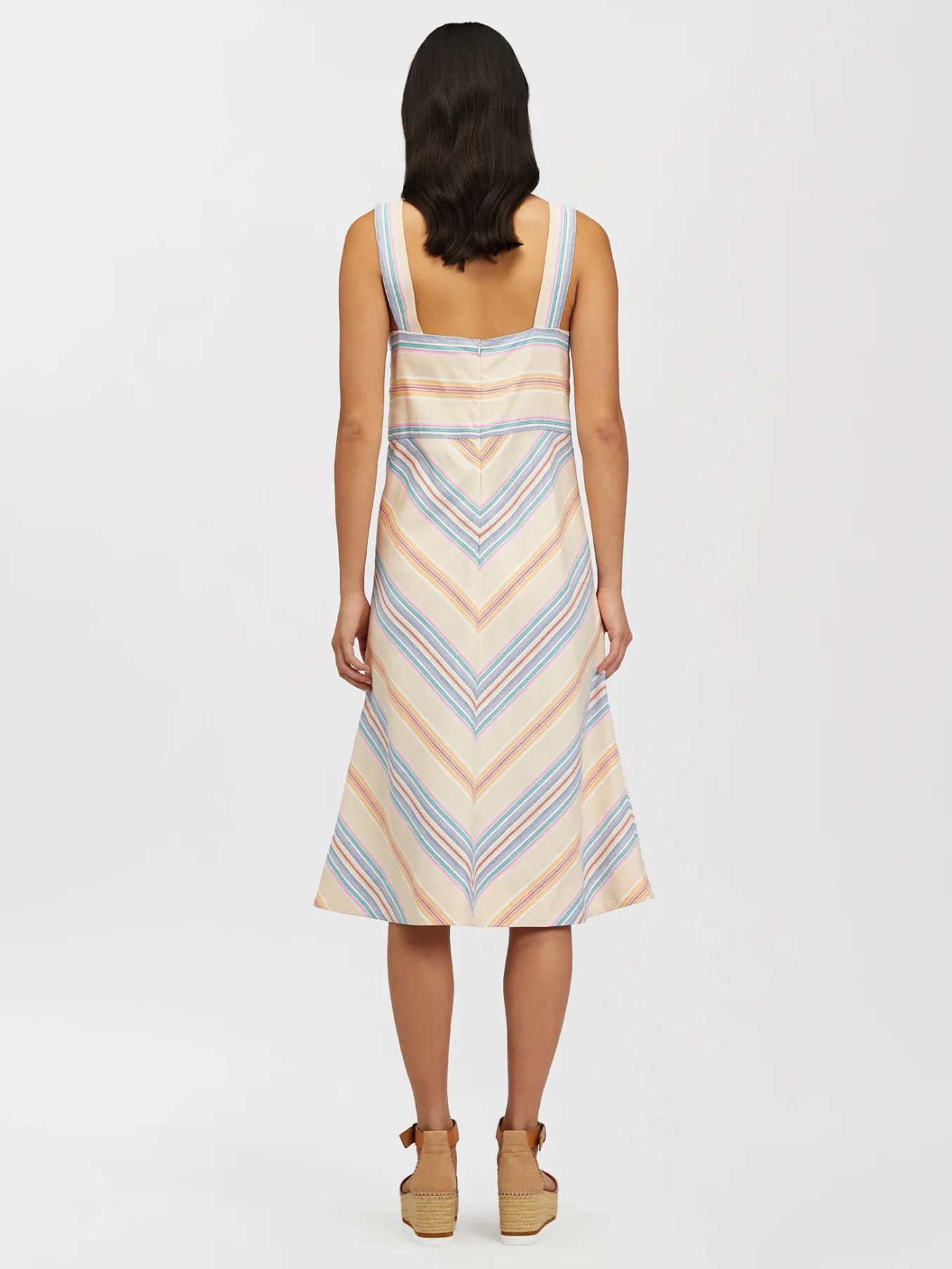 Vêtements-Chloé Robe Bain De Soleil Midi Multicolor Pink 1