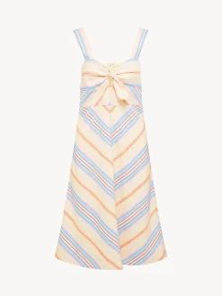 Vêtements-Chloé Robe Bain De Soleil Midi Multicolor Pink 1
