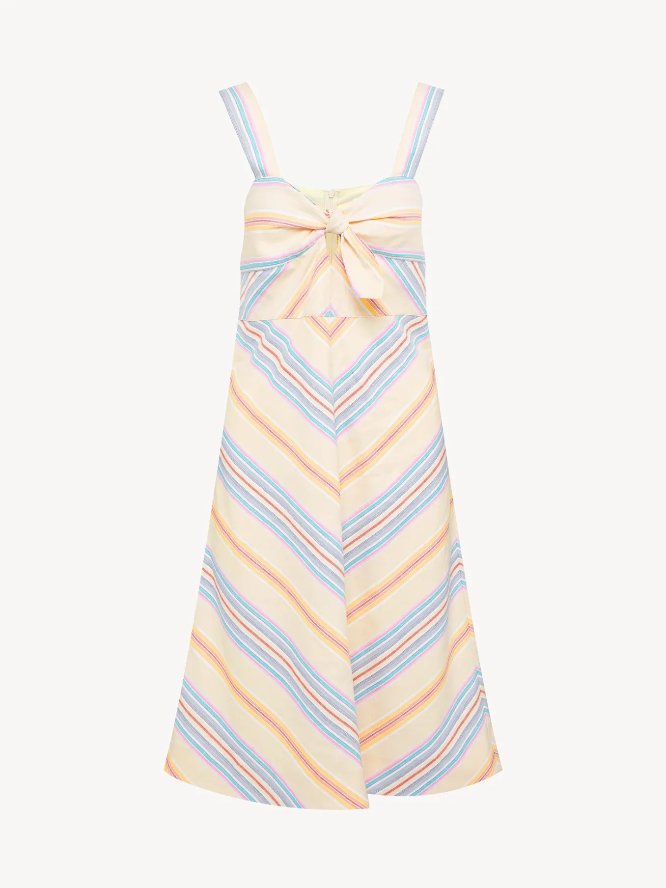 Vêtements-Chloé Robe Bain De Soleil Midi Multicolor Pink 1