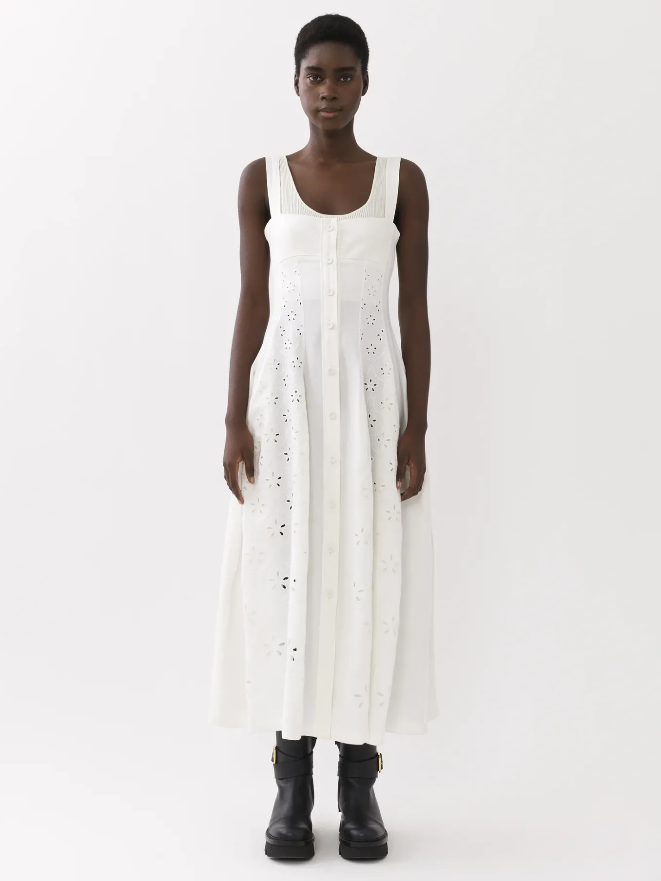Robes-Chloé Robe Bain De Soleil Midi Iconic Milk