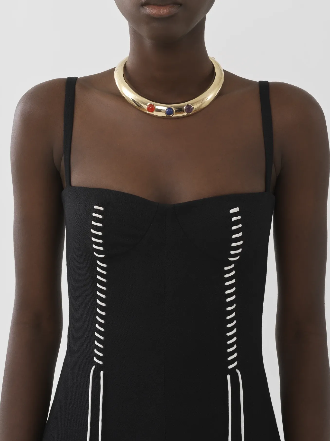 Robes-Chloé Robe Chasuble Corset Noir