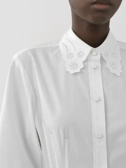 Robes-Chloé Robe Chemise Longue Corset Blanc