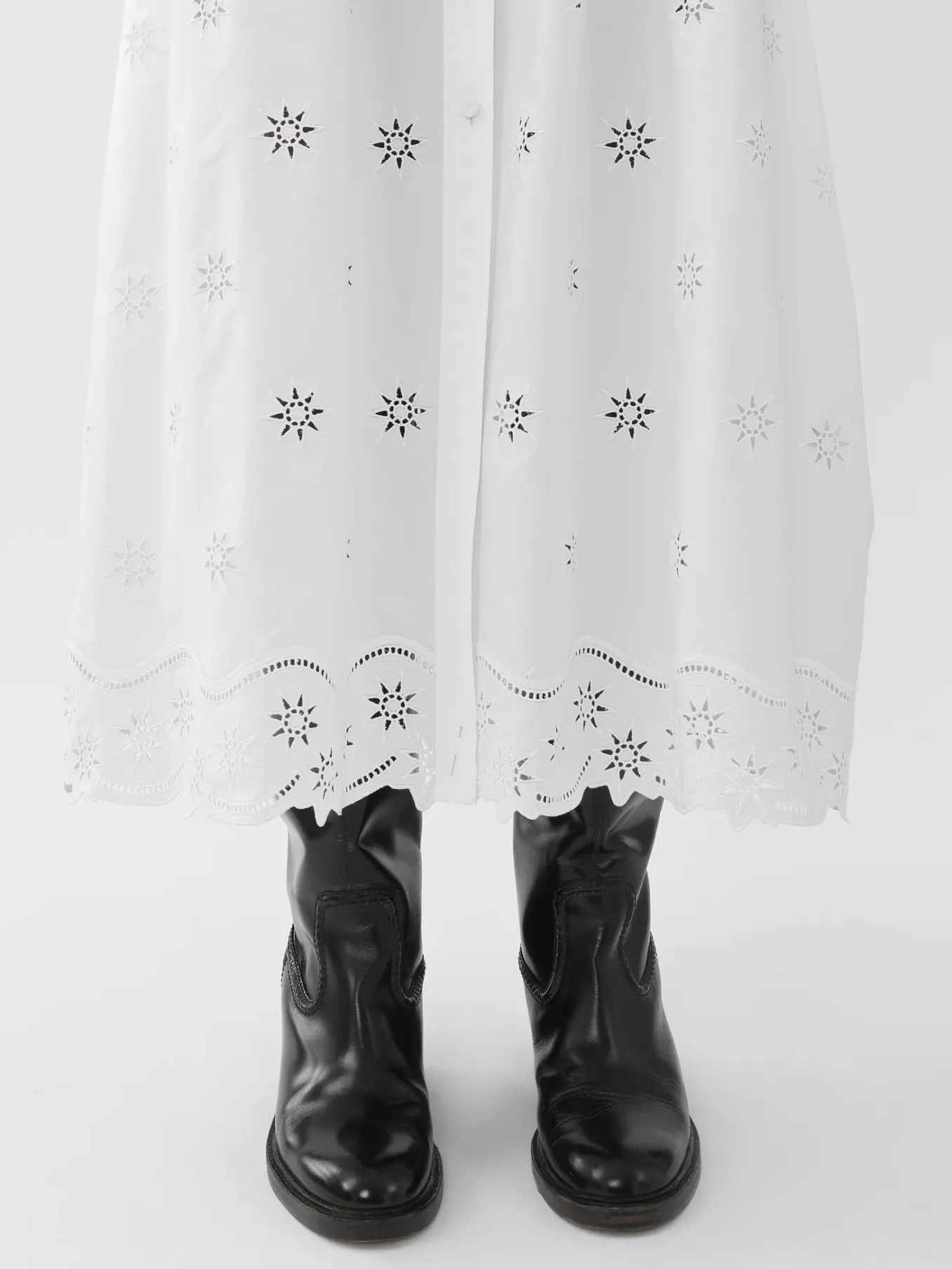 Robes-Chloé Robe Chemise Longue Corset Blanc