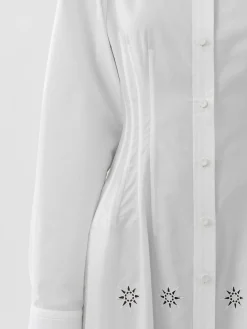 Robes-Chloé Robe Chemise Longue Corset Blanc