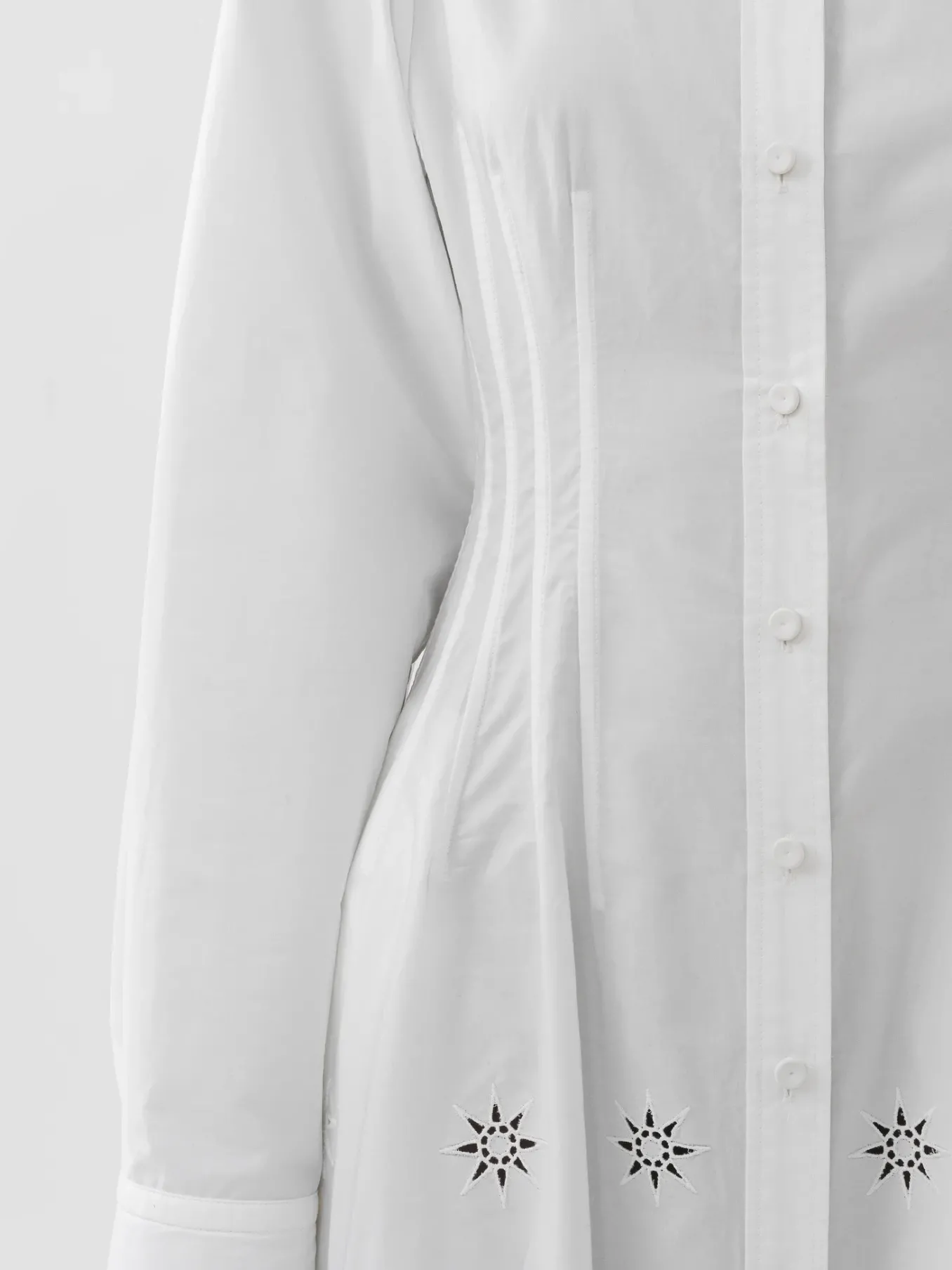 Robes-Chloé Robe Chemise Longue Corset Blanc